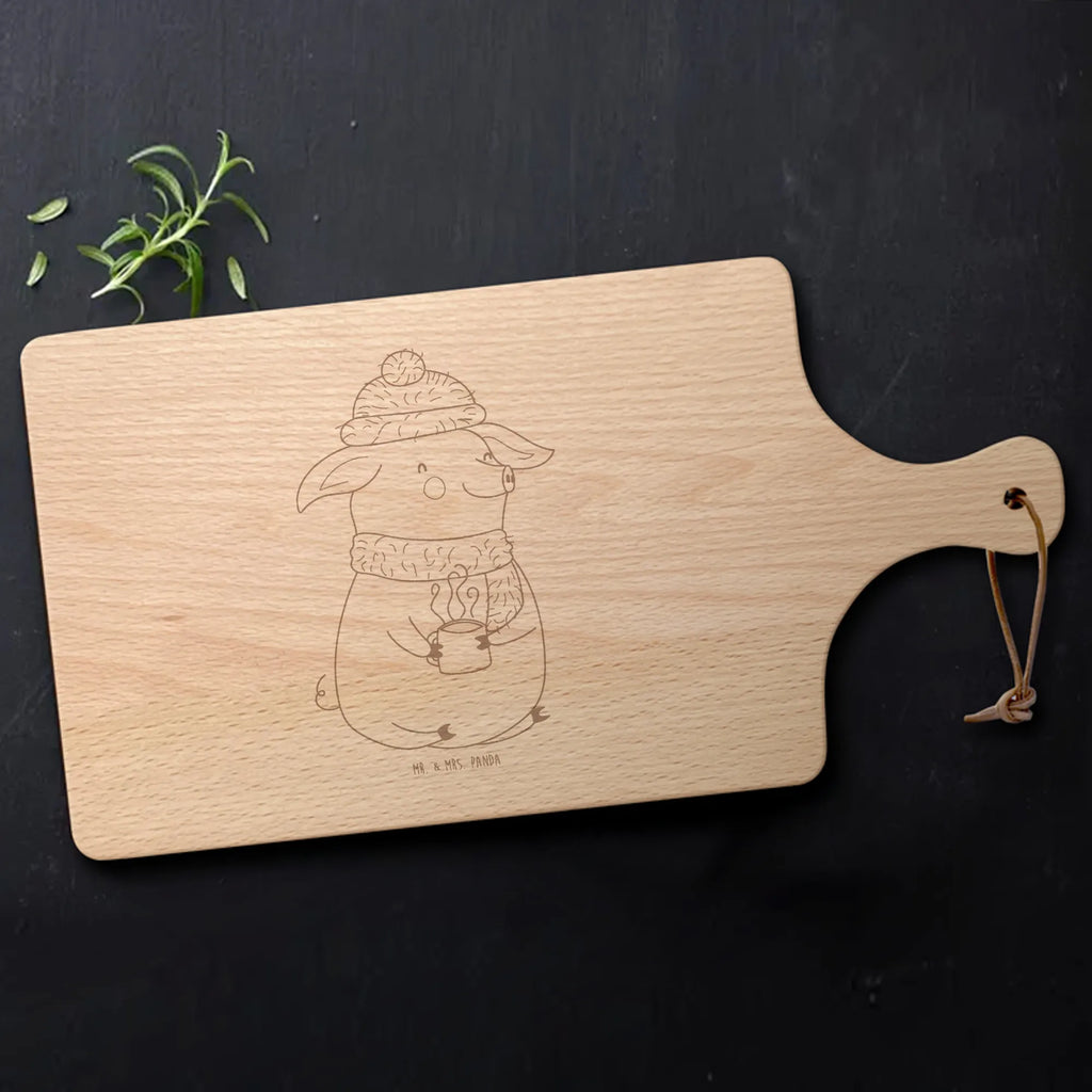 Cutting board with handle Pig Mulled wine Christmas time, snow, punch, mulled pig, mulled wine, Christmas market