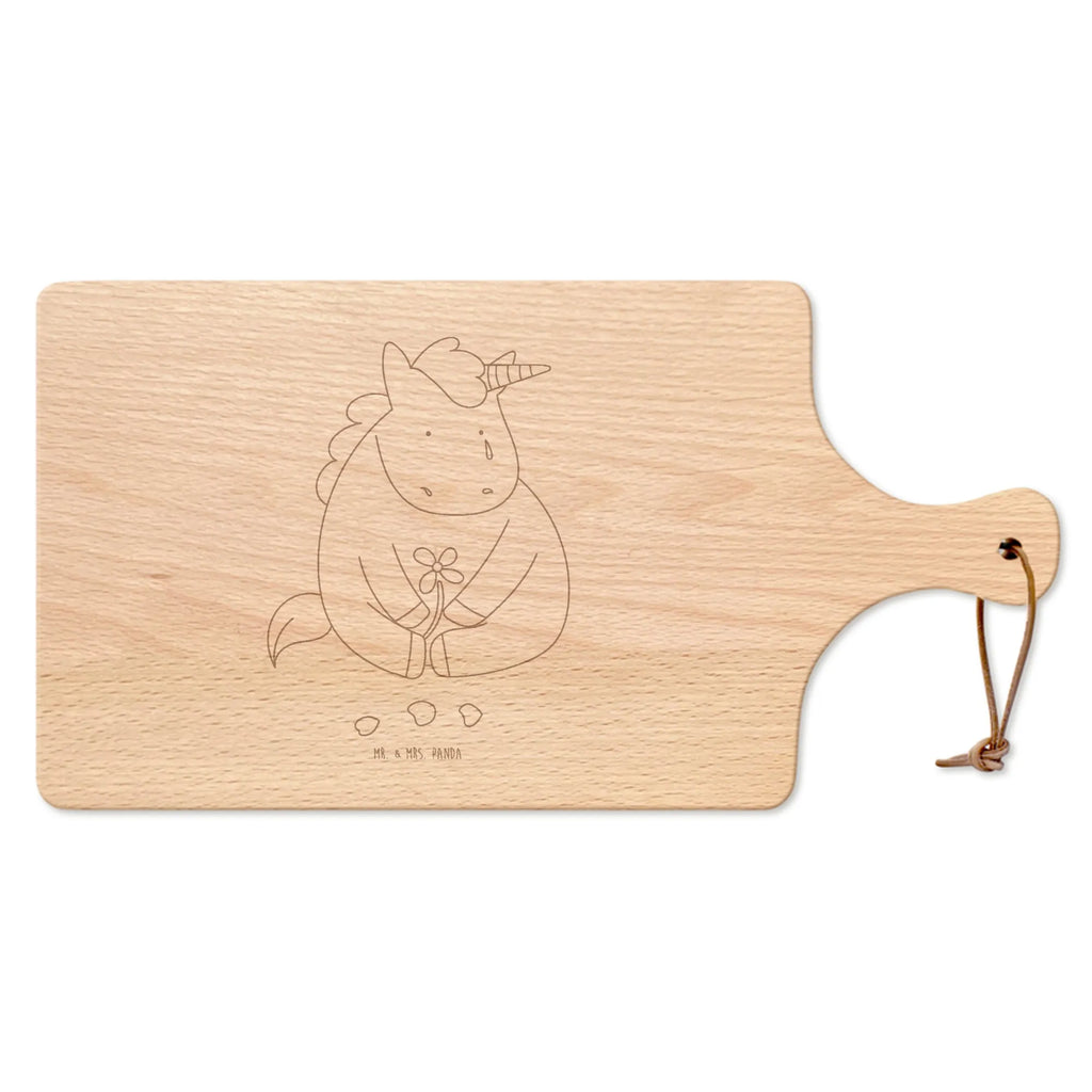 Cutting board with handle unicorn Sad Friendship, friends, consoling, flower, grief, greeting card
