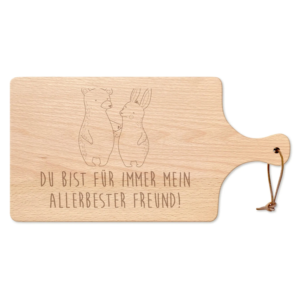 Cutting board with handle bear and rabbit Embrace Loving, Two, Together, Marriage, Proposal of marriage, Love gift, gift for her, gift for him, anniversary gift, best friend, rabbit, friends