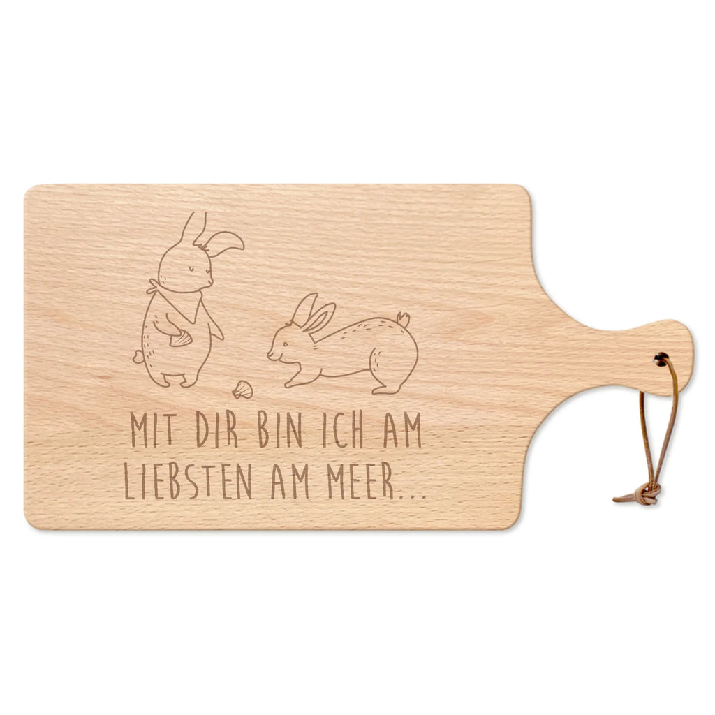 Cutting board with handle Bunnies with seashell Father's Day, Mother's Day, girlfriends, girlfriend, collecting shells, rabbits, best friend, shells