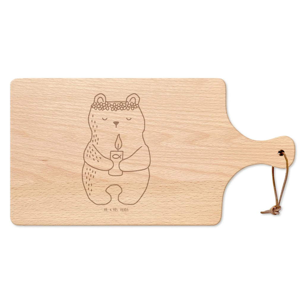Cutting board with handle bear communion teddy bear, cuddly toy, catholic, communion, God's blessing, baptismal candle