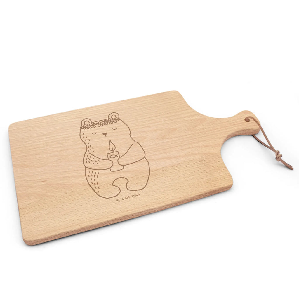 Cutting board with handle bear communion teddy bear, cuddly toy, catholic, communion, God's blessing, baptismal candle