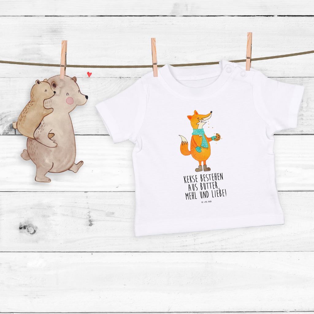 Organic Baby Shirt Fuchs Keks Baby T-Shirt, Jungen Baby T-Shirt, Mädchen Baby T-Shirt, Shirt, Fuchs, Füchse, Backen Spruch, Kekse, Winter, Weihnachtszeit, Plätzchen, Liebe, Küche Deko