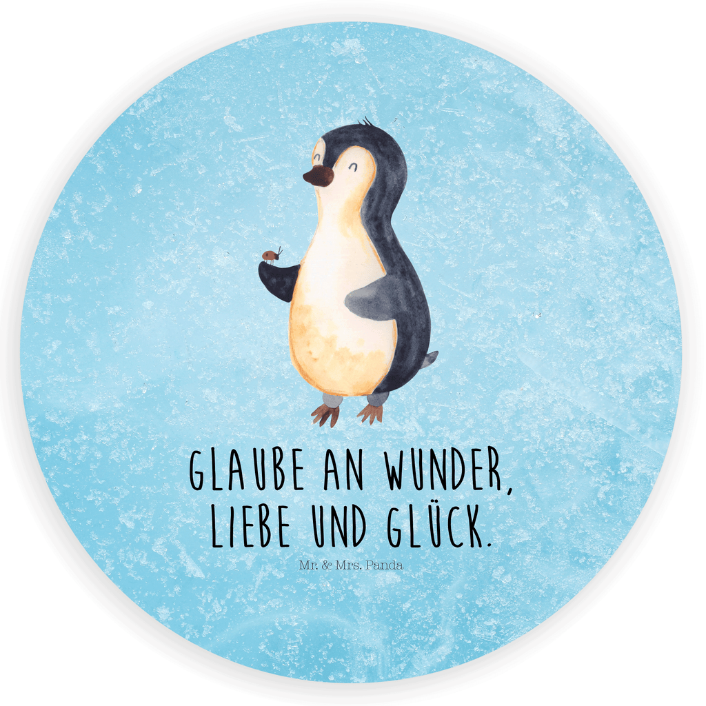 Rund Aufkleber Pinguin Marienkäfer Sticker, Aufkleber, Etikett, Pinguin, Pinguine, Marienkäfer, Liebe, Wunder, Glück, Freude, Lebensfreude