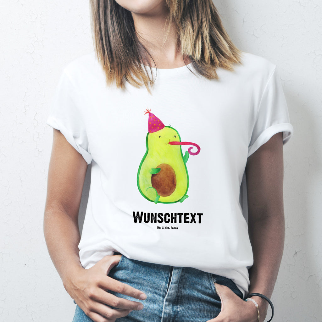 Personalisiertes T-Shirt Avocado Party Time T-Shirt Personalisiert, T-Shirt mit Namen, T-Shirt mit Aufruck, Männer, Frauen, Wunschtext, Bedrucken, Avocado, Veggie, Vegan, Gesund