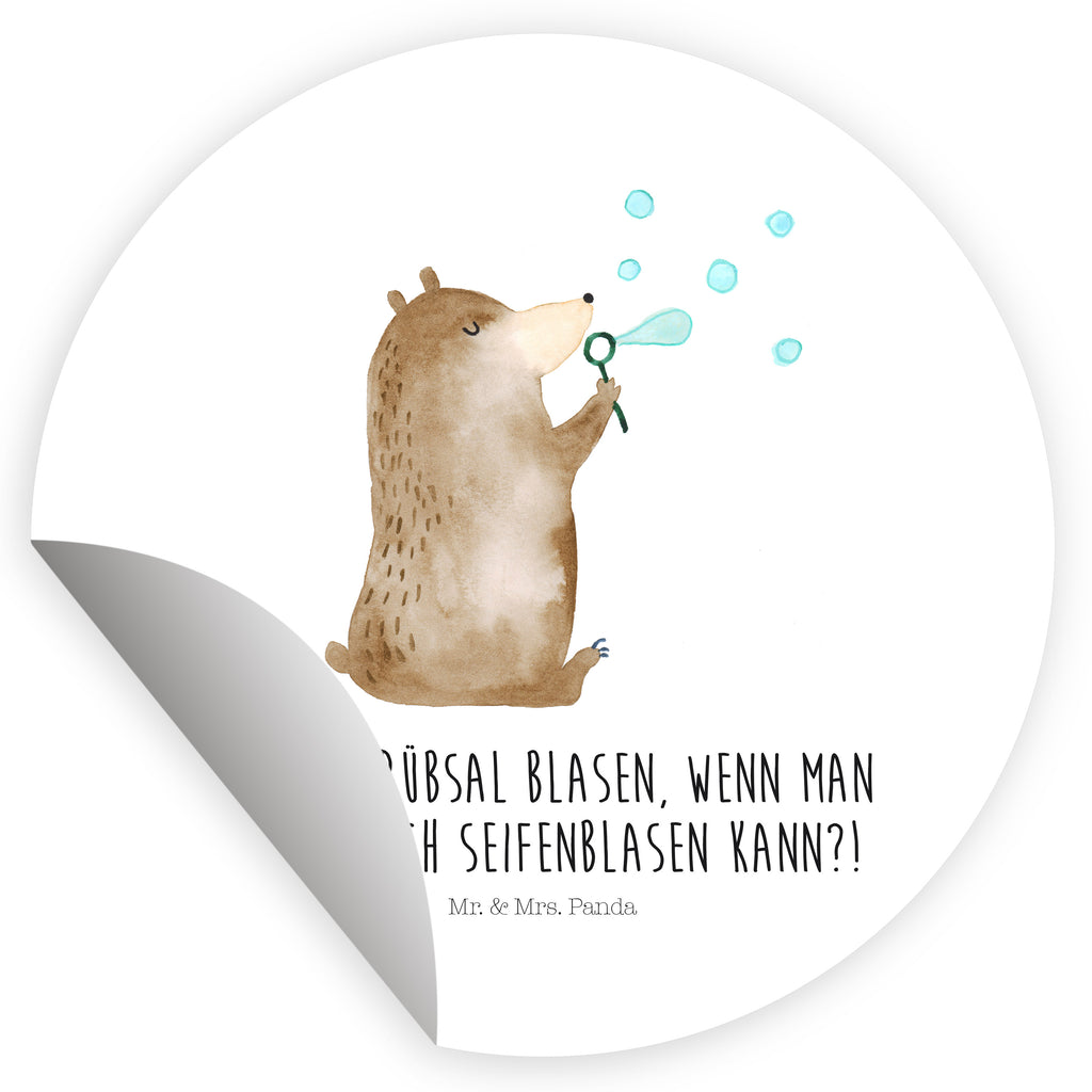 Rund Aufkleber Bär Seifenblasen Sticker, Aufkleber, Etikett, Bär, Teddy, Teddybär, Seifenblasen Bär Lustig Sein Glücklich Traurig Happy
