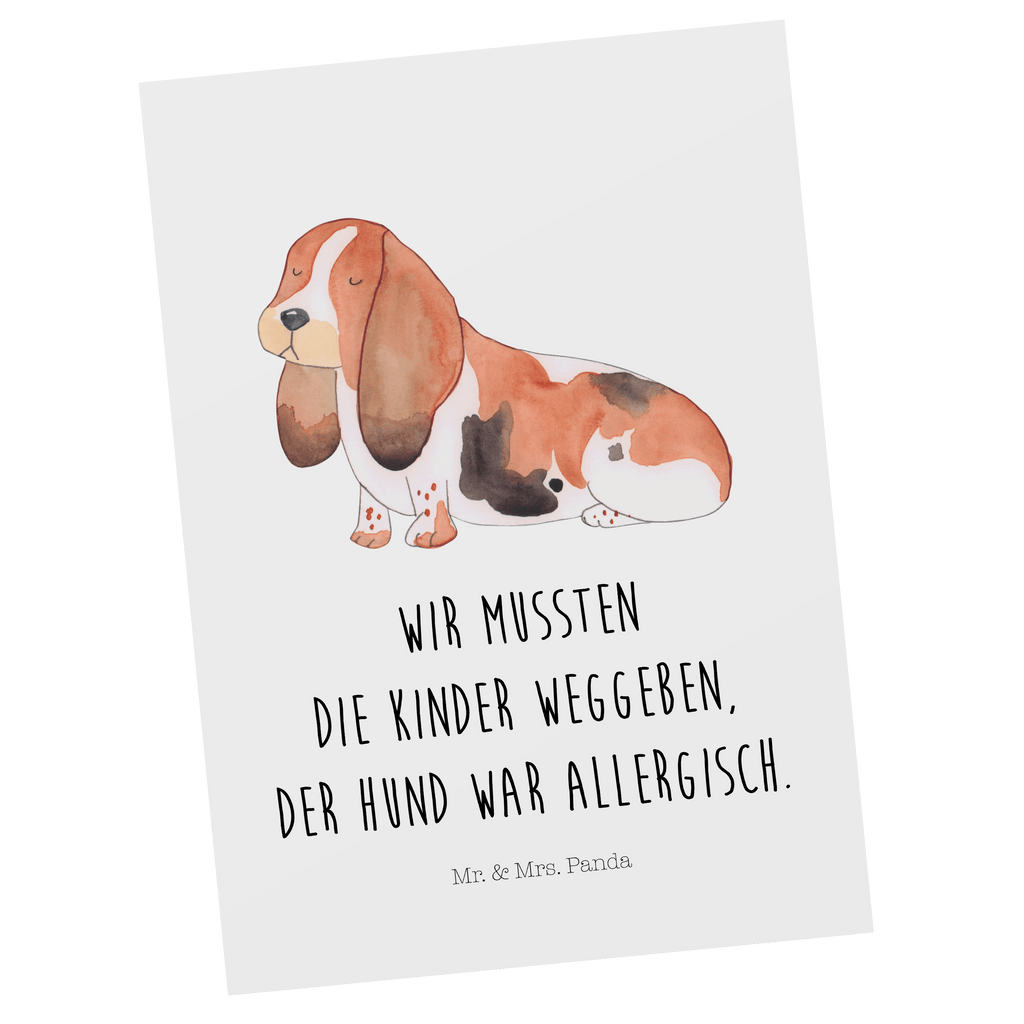 Postkarte Hund Basset Hound Geschenkkarte, Grußkarte, Karte, Einladung, Ansichtskarte, Geburtstagskarte, Einladungskarte, Dankeskarte, Hund, Hundemotiv, Haustier, Hunderasse, Tierliebhaber, Hundebesitzer, Sprüche, Basset Hound, Basset, Hundeliebe, kinderlos