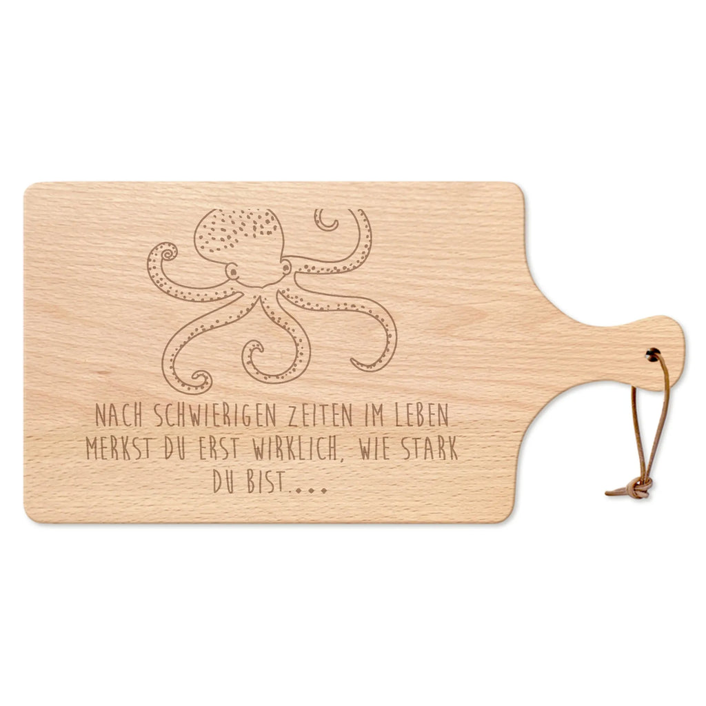 Cutting board with handle Squid card, gift ideas, gifts, small animals, cute, cute animal motives, hand drawn, funny sayings, good mood, special gifts, animal lover, squid, ocean, sea animal, octopus, arms, water