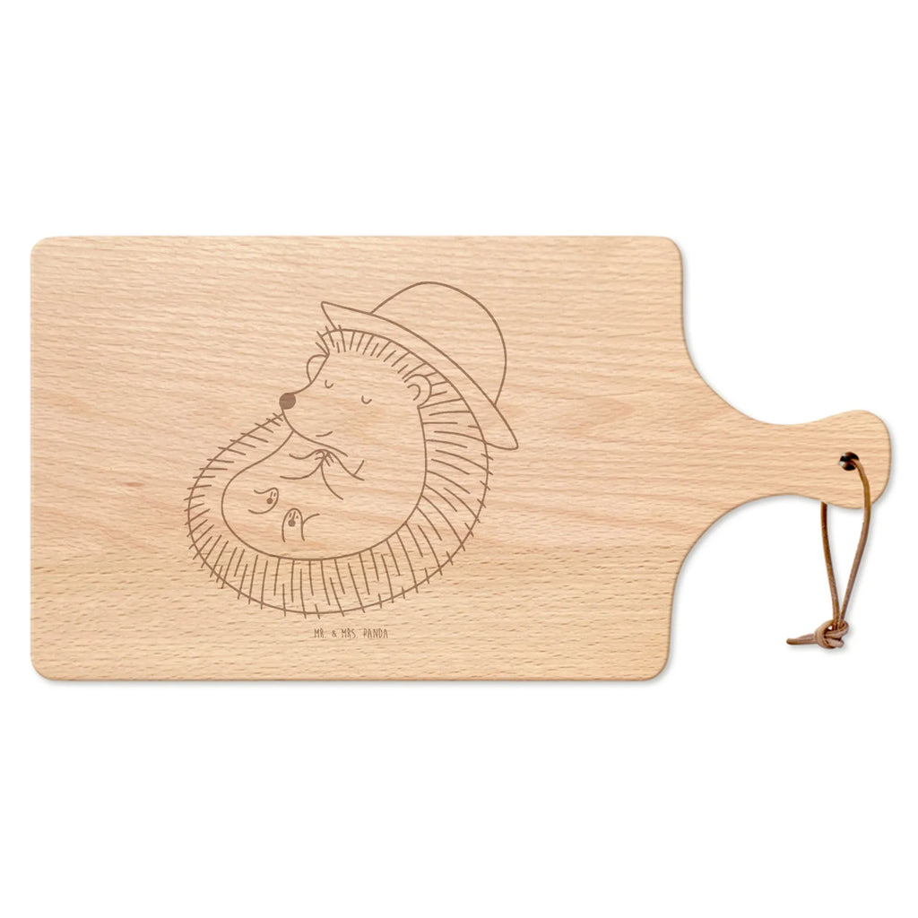 Cutting board with handle Hedgehog Pray card, gift ideas, gifts, small animals, cute, cute animal motives, hand drawn, funny sayings, good mood, special gifts, animal lover, God, pray, hedgehog with hat, be grateful, sun hat, enjoy, gratitude