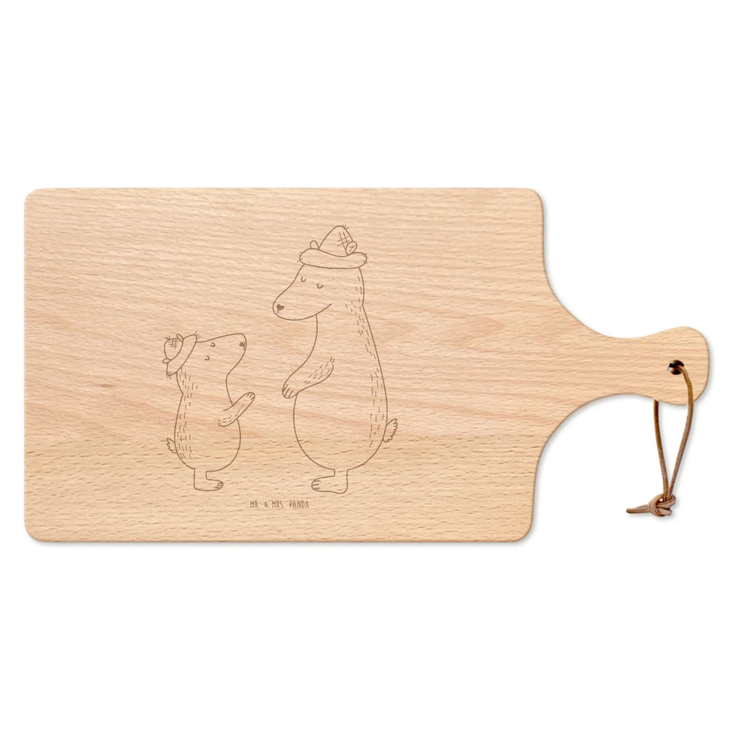 Cutting board with handle Bears with hats Father's Day, Mother's Day, father's day, father-son, role model, son, sons, favourite person, child, father, children