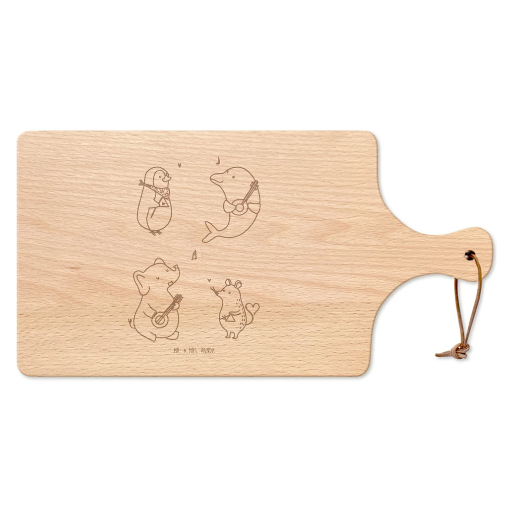 Cutting board with handle Big tape card, gift ideas, gifts, small animals, cute, cute animal motives, hand drawn, funny sayings, good mood, special gifts, animal lover, dolphin, music, guitar, musicians, elephant, mouse, triangle