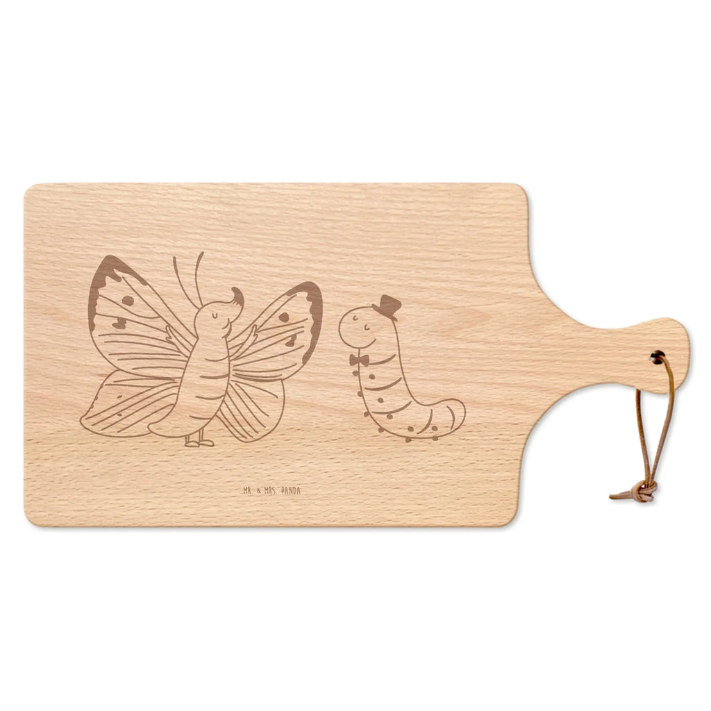 Cutting board with handle Caterpillar butterfly card, gift ideas, gifts, small animals, cute, cute animal motives, hand drawn, funny sayings, good mood, special gifts, animal lover, growing up, beauty, hat, Caterpillar, butterfly, lemon butterfly, cocoon, development