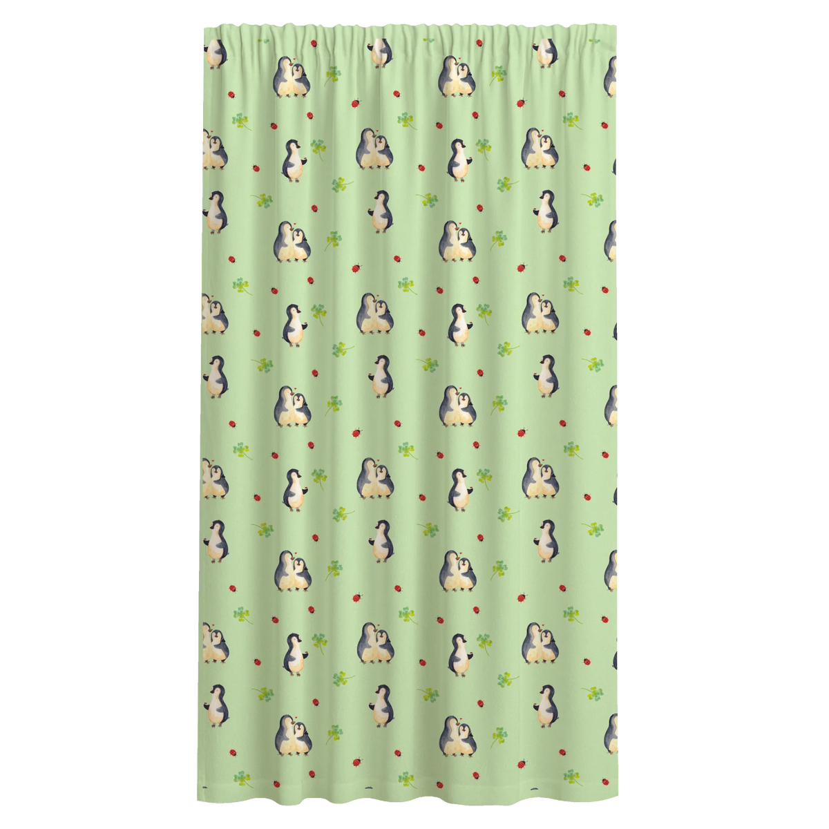  Pingwin biedronka Schiebevorhang, Gardinenschal, Vorhang Schal, Gardine, Flächenvorhang, Baumwollvorhang, Seitenschal, Stoffvorhang, Vorhang, Pinguin, Pinguine, Marienkäfer, Liebe, Freude, Glück, Wunder, Lebensfreude