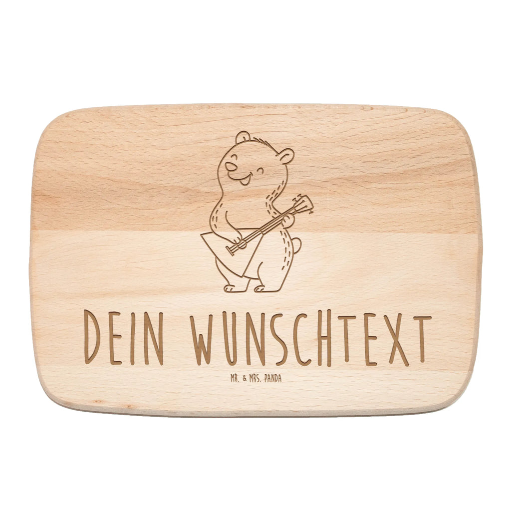 Personalised serving board Bear Balalaika Instruments, gifts for musicians, music enthusiasts