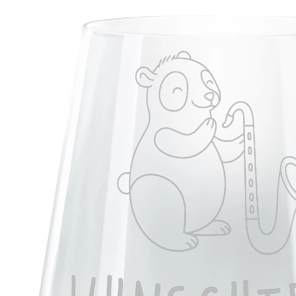 Personalized Cocktail Glass Panda bass clarinet Instruments, gifts for musicians, music enthusiasts