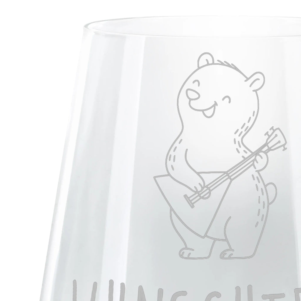 Personalized Cocktail Glass Bear Balalaika Instruments, gifts for musicians, music enthusiasts