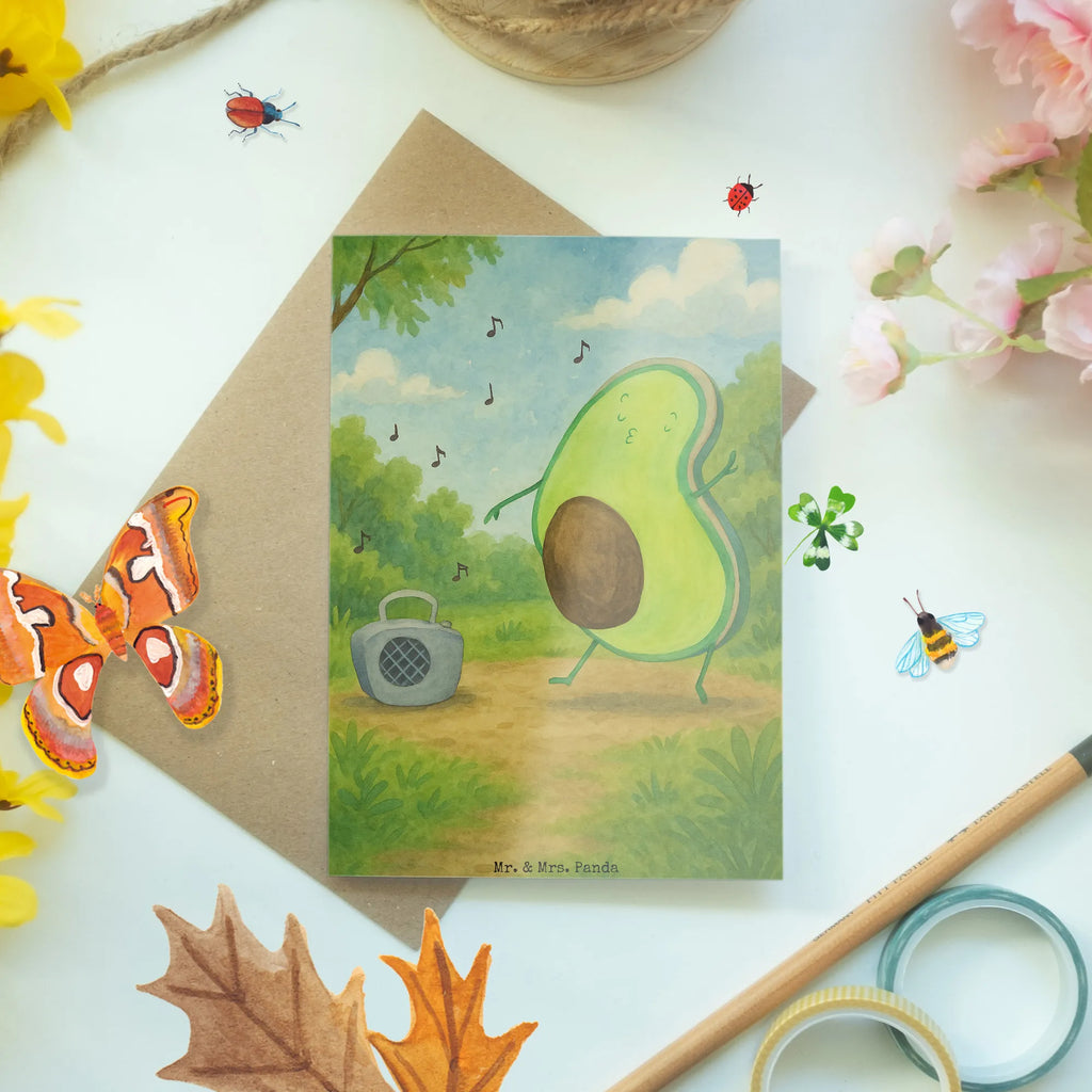 Grußkarte Avocado Tanzen Design dankeskarten, valentinstagskarte, firmungskarte, weihnachtskarten, kommunionskarte, spruchkarte, glückwunschkarten, Grußkarten, Motivkarte, Beileidskarte, Grußkarte, genesungskarte, neujahrskarte, vatertagskarte, jubiläumskarte, osterkarte, babykarte, abiturkarte, osterkarten, einladungskarten, Klappkarte, Glückwunschkarte, hochzeitskarten, Avocado, Veggie, Vegan, Gesund