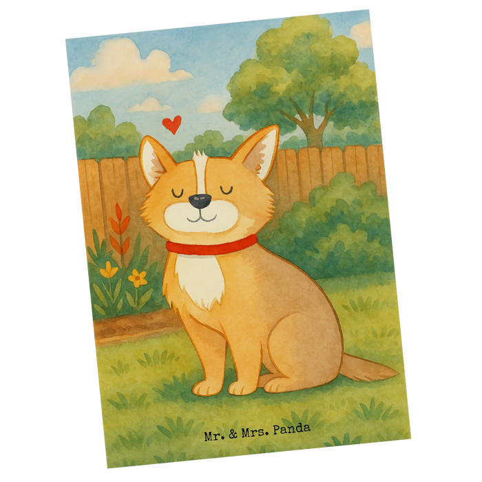 Postkarte Hund Glück Design