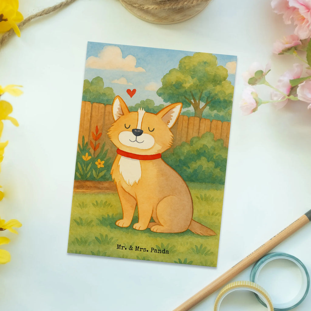 Postkarte Hund Glück Design Fotokarte, Postkarte, Postkarten, Kunstkarten, kunstkarte, Motivkarte, spruchkarte, Ansichtskarte, bildkarte, einzelkarte, Grußkarte, Ansichtskarten, Designkarte, Sprüche, Hund, Hunderasse, Hundebesitzer, Hundemotiv, Haustier, Tierliebhaber, Hundeliebe, Hundemama, Liebe, Corgie, Spruch