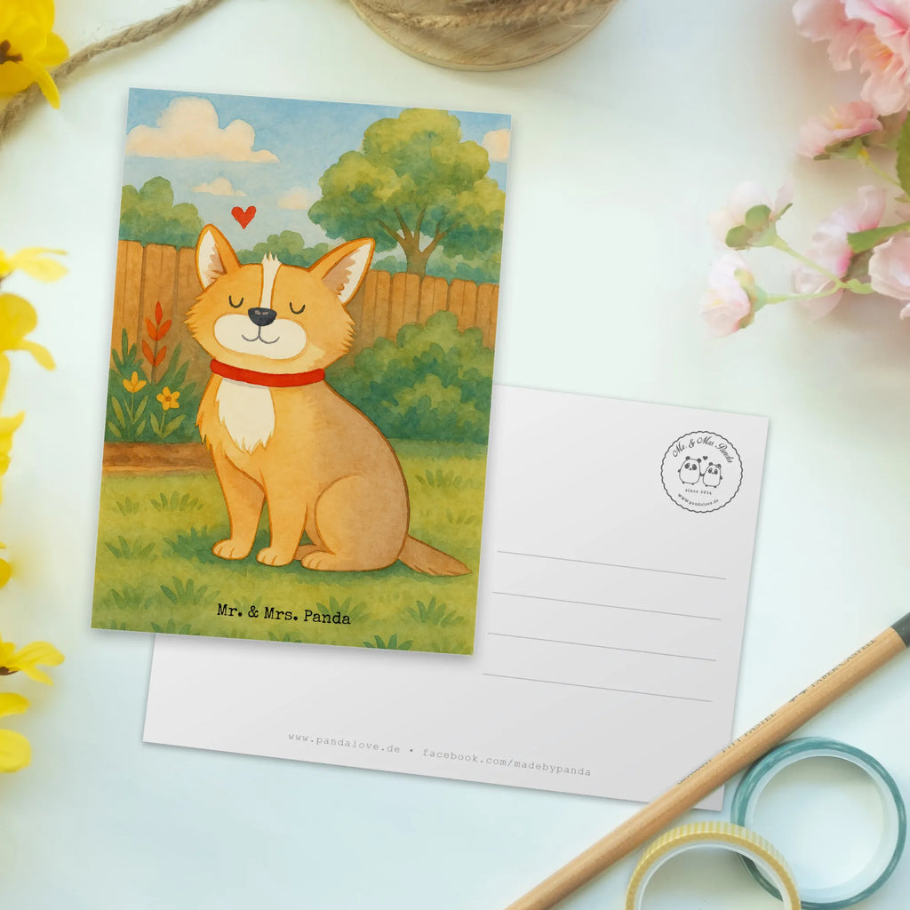 Postkarte Hund Glück Design Fotokarte, Postkarte, Postkarten, Kunstkarten, kunstkarte, Motivkarte, spruchkarte, Ansichtskarte, bildkarte, einzelkarte, Grußkarte, Ansichtskarten, Designkarte, Sprüche, Hund, Hunderasse, Hundebesitzer, Hundemotiv, Haustier, Tierliebhaber, Hundeliebe, Hundemama, Liebe, Corgie, Spruch