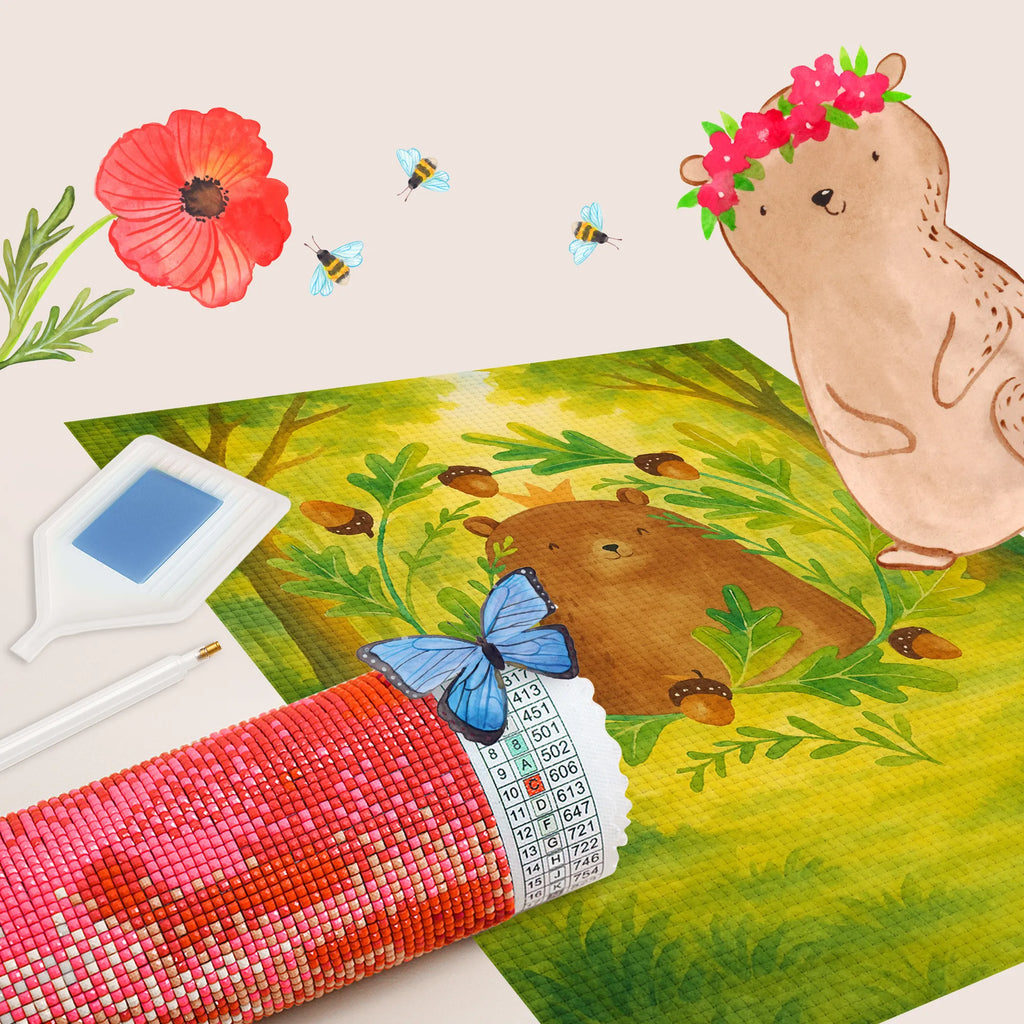 Diamond Painting bear king Design teddy bear, cuddly toy, Father's Day, best daddy, world best daddy, Father, Daddy Bear