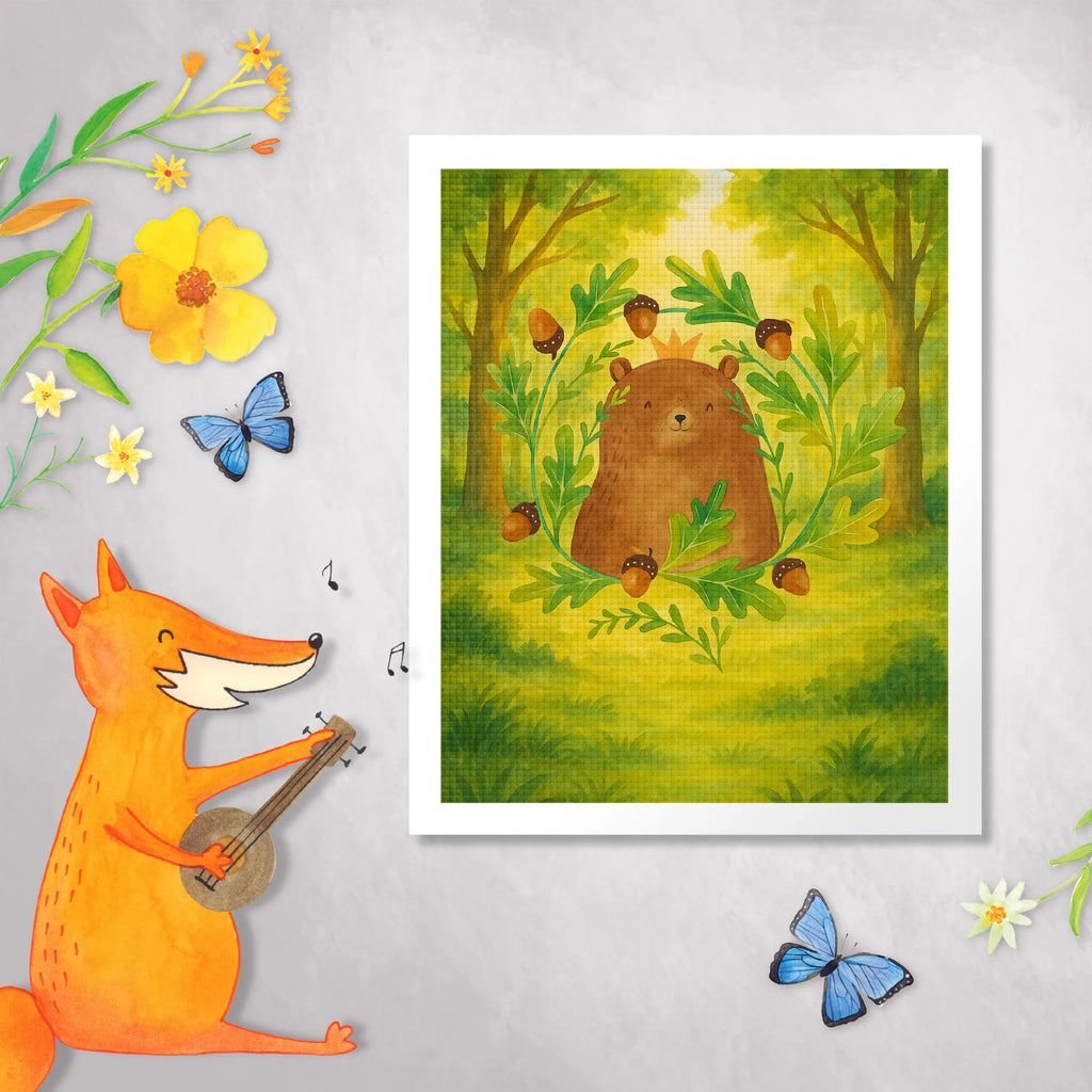 Diamond Painting bear king Design teddy bear, cuddly toy, Father's Day, best daddy, world best daddy, Father, Daddy Bear