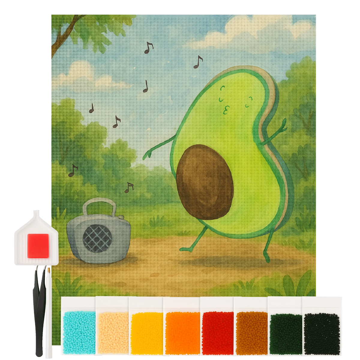 Diamond Painting avocado Dance Design vegetables