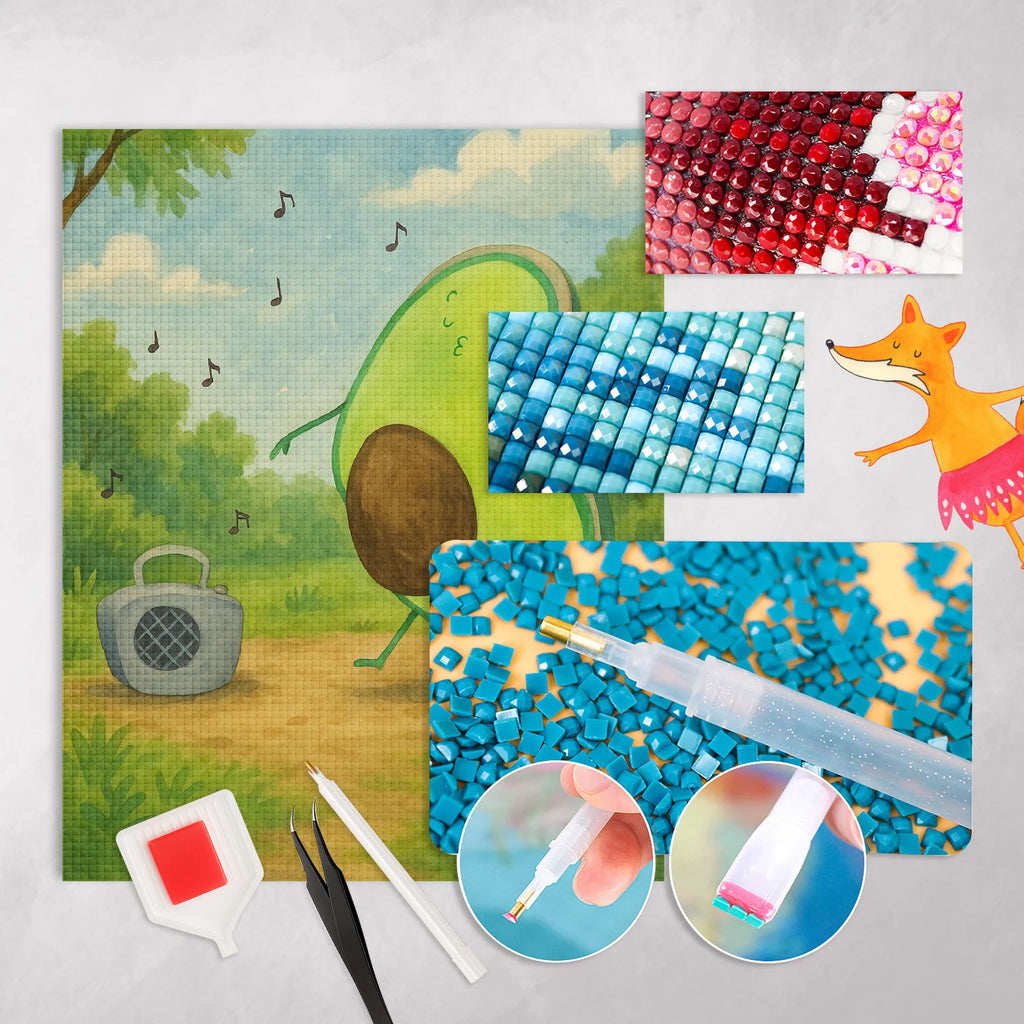 Diamond Painting avocado Dance Design vegetables