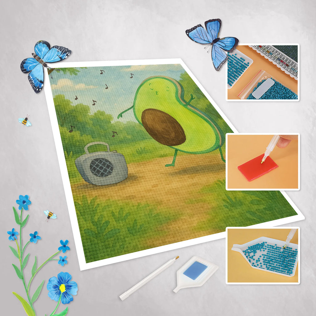 Diamond Painting avocado Dance Design vegetables