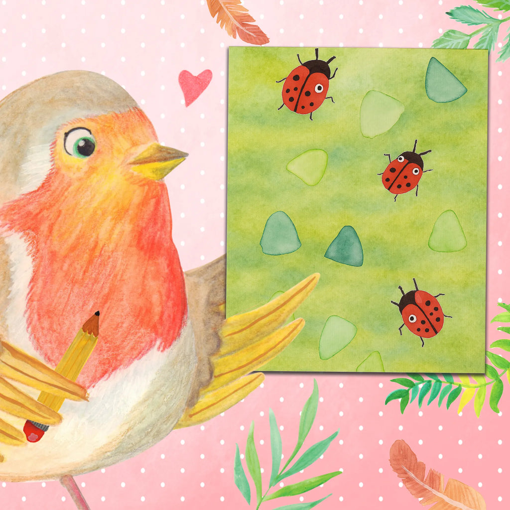 Paint by Numbers Ladybug Design Design Malen nach Zahlen, leinwand malset, diy set, kreativ set, zahlenbilder, malset, malen nach zahlen set, Muster, Grüne Punkte, Niedlich, Aquarell, Marienkäfer, Verspielt