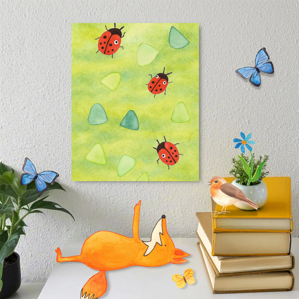 Paint by Numbers Ladybug Design Design Malen nach Zahlen, leinwand malset, diy set, kreativ set, zahlenbilder, malset, malen nach zahlen set, Muster, Grüne Punkte, Niedlich, Aquarell, Marienkäfer, Verspielt