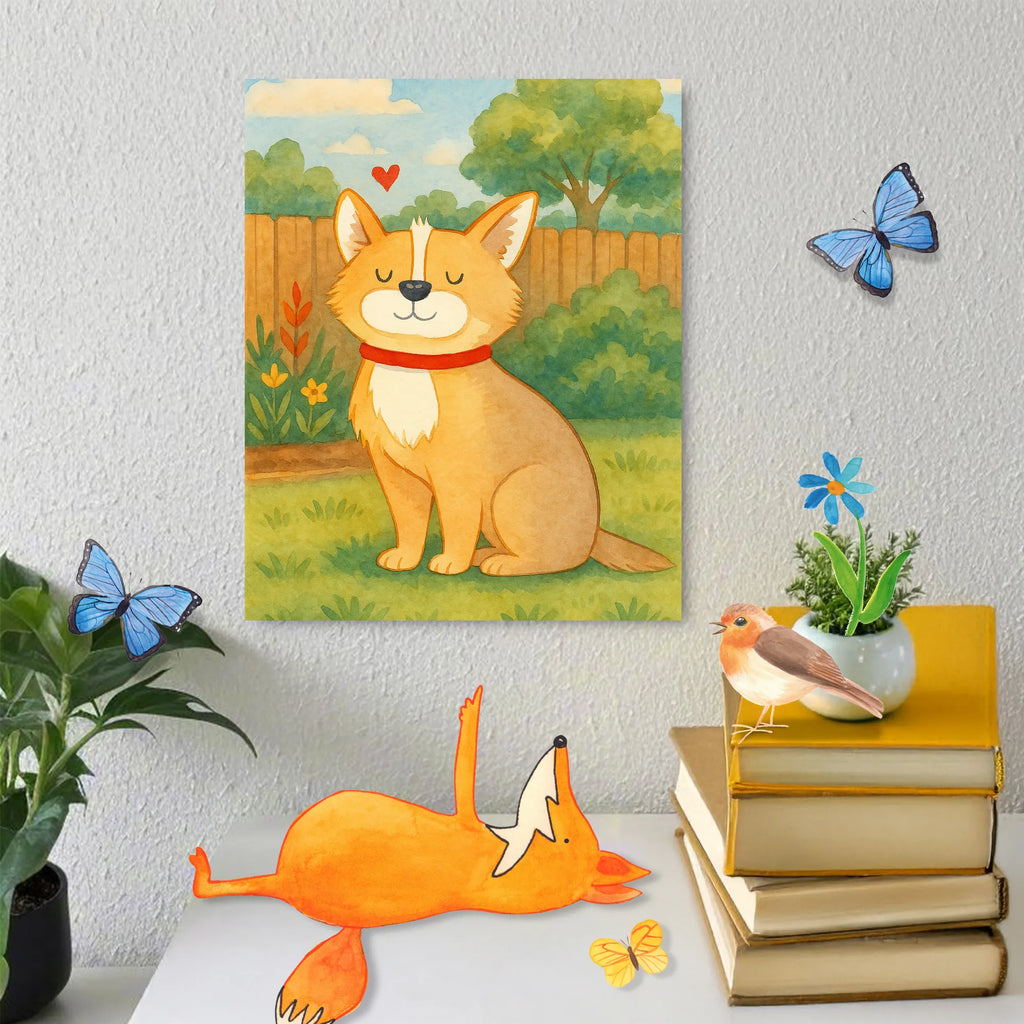 Malen nach Zahlen Hund Glück Design malset, diy set, kreativ set, Malen nach Zahlen, malen nach zahlen set, leinwand malset, zahlenbilder, Hund, Tierliebhaber, Haustier, Hundemotiv, Sprüche, Hunderasse, Hundebesitzer, Corgie, Spruch, Hundeliebe, Liebe, Hundemama