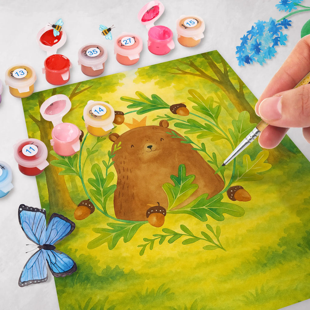 Malen nach Zahlen Bär König Design zahlenbilder, malset, kreativ set, diy set, Malen nach Zahlen, malen nach zahlen set, leinwand malset, Teddy, Bär, Teddybär, Daddy, Papi, Bester Vater, Vatertag, Bester Papa, Weltbester Papa, Dad, Papa Bär, Papa, Vater