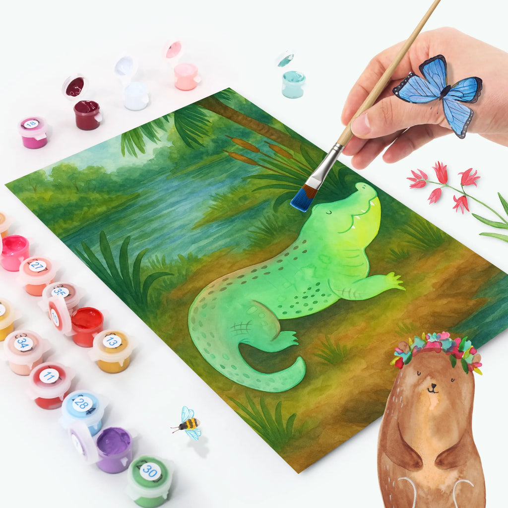 Malen nach Zahlen Krokodil Design diy set, malset, zahlenbilder, malen nach zahlen set, kreativ set, leinwand malset, Malen nach Zahlen, Urlaub, Meer, Meerestiere, Krokodil, Beste Freundin, Spontan sein, Krokodile, Verrückt sein, Reiselust, Lieblingsmensch, Freundin, Abenteuerlust