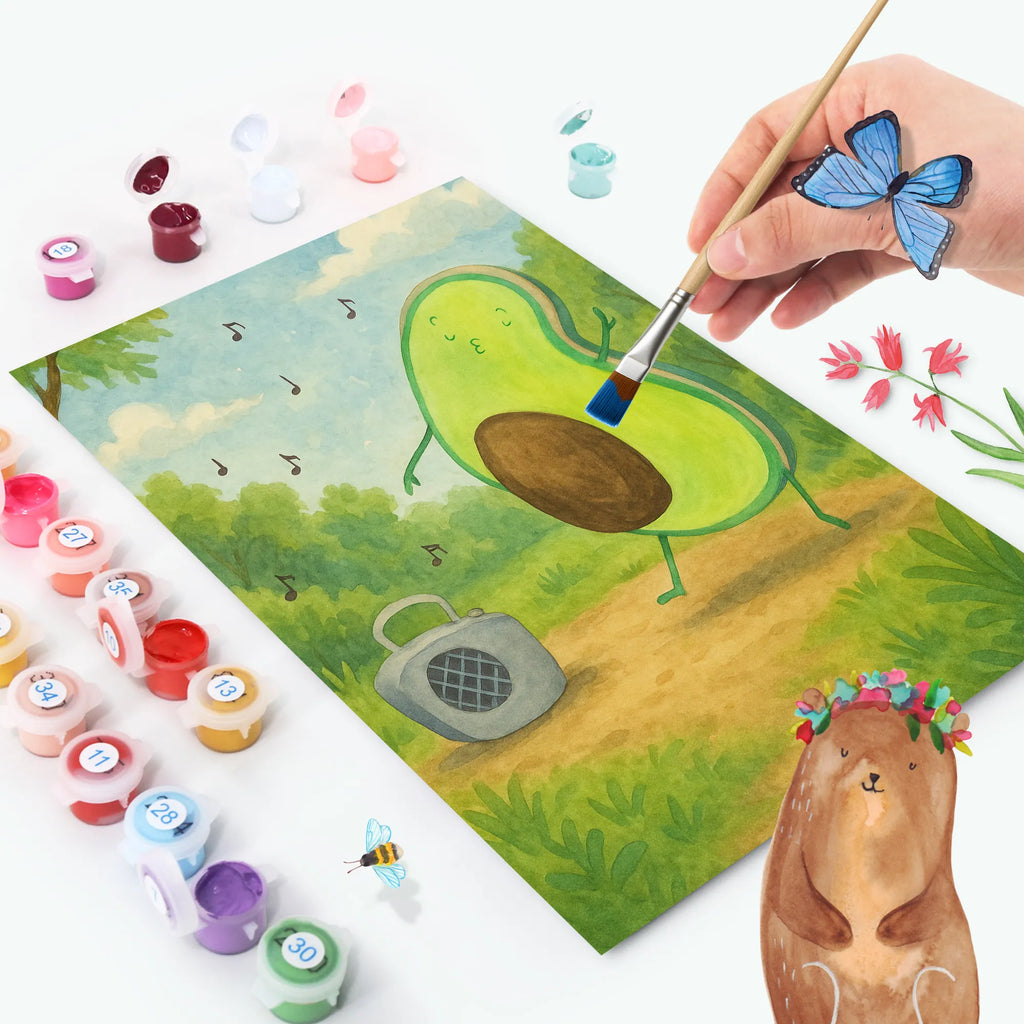 Malowanie według numerów Awokado tańczyć Design Awokado, Warzywa, Wegan, Zdrowy