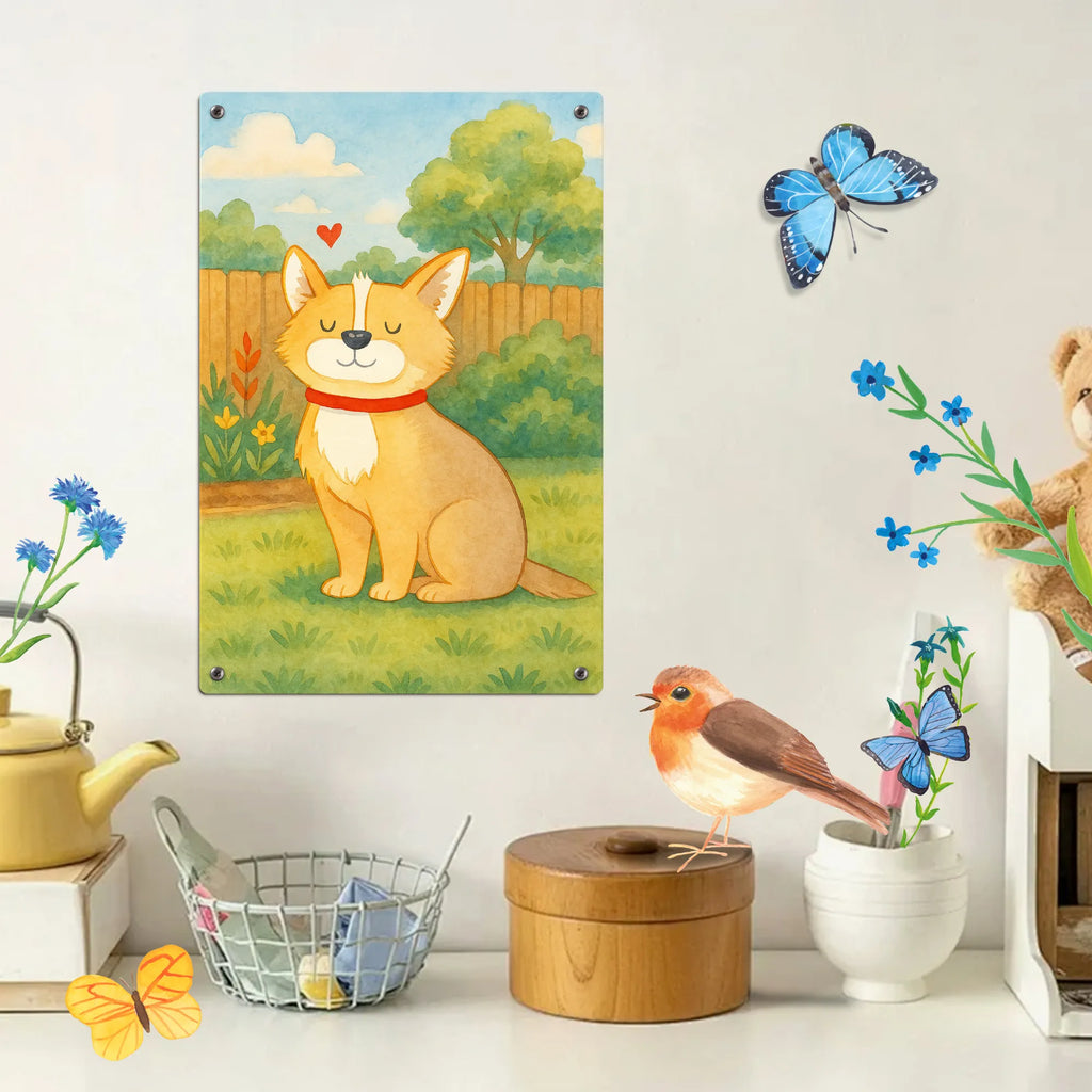 Malen nach Zahlen Metallschild Hund Glück Design Malen nach Zahlen, Baseln, Sprüche, Hund, Hunderasse, Hundebesitzer, Hundemotiv, Haustier, Tierliebhaber, Corgie, Hundeliebe, Spruch, Hundemama, Liebe