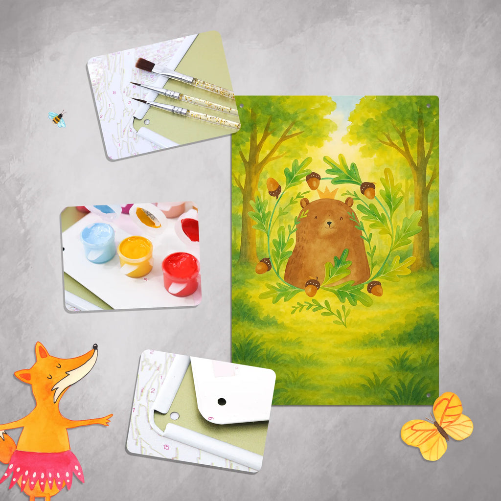 Malen nach Zahlen Metallschild Bär König Design Baseln, Malen nach Zahlen, Teddy, Bär, Teddybär, Bester Papa, Bester Vater, Daddy, Papa Bär, Dad, Vatertag, Papi, Vater, Weltbester Papa, Papa