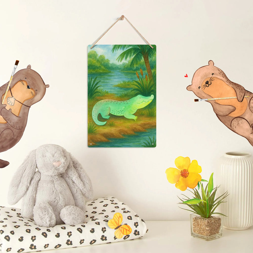 Paint by Numbers Metal Sign Crocodile Design gift ideas, vacation, Seafood, aquatic animals, ocean, shells, corals, reef, whale, narwhal, sea urchin, lobster, platypus, manatee, crocodile, shrimp, gifts for seafood lovers, water world, underwater animals, underwater world, deep sea, seafood fans, seafood decoration, seafood posters, adventurousness, to be crazy, to be spontaneous, best friend, girlfriend, crocodiles, favorite person