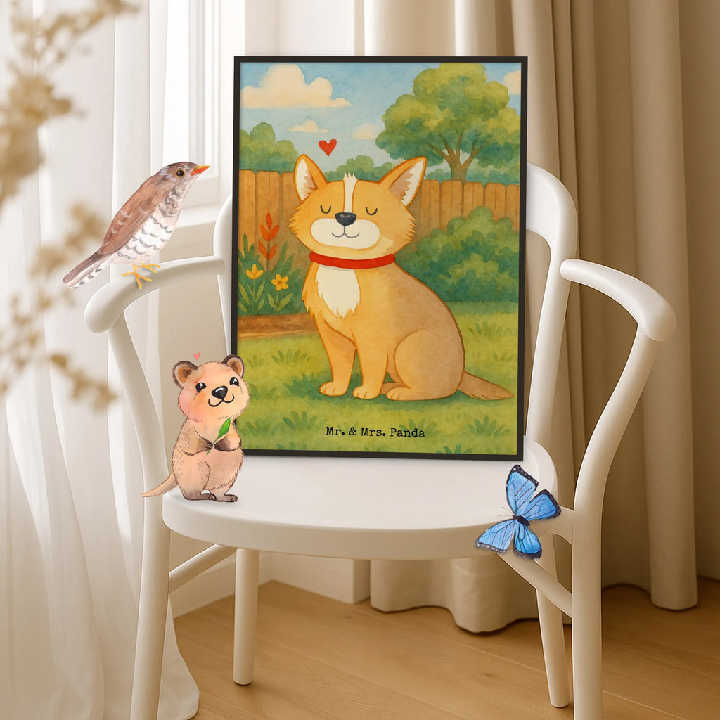 Poster Hund Glück Design Wandschmuck, Wandbild, Plakat, wanddruck, wanddeko, Wandposter, kunst für die wand, Bild, wandkunst, kunstposter, grafikposter, Mr. & Mrs. Panda Poster, Deko Bild, Wanddeko Bild, drucke, Posterdruck, Bild für Wand, Wanddekoration, Kunstdruck, Designposter, Poster, kunstdruck poster, Haustier, Hund, Tierliebhaber, Sprüche, Hunderasse, Hundebesitzer, Hundemotiv, Spruch, Hundemama, Corgie, Liebe, Hundeliebe