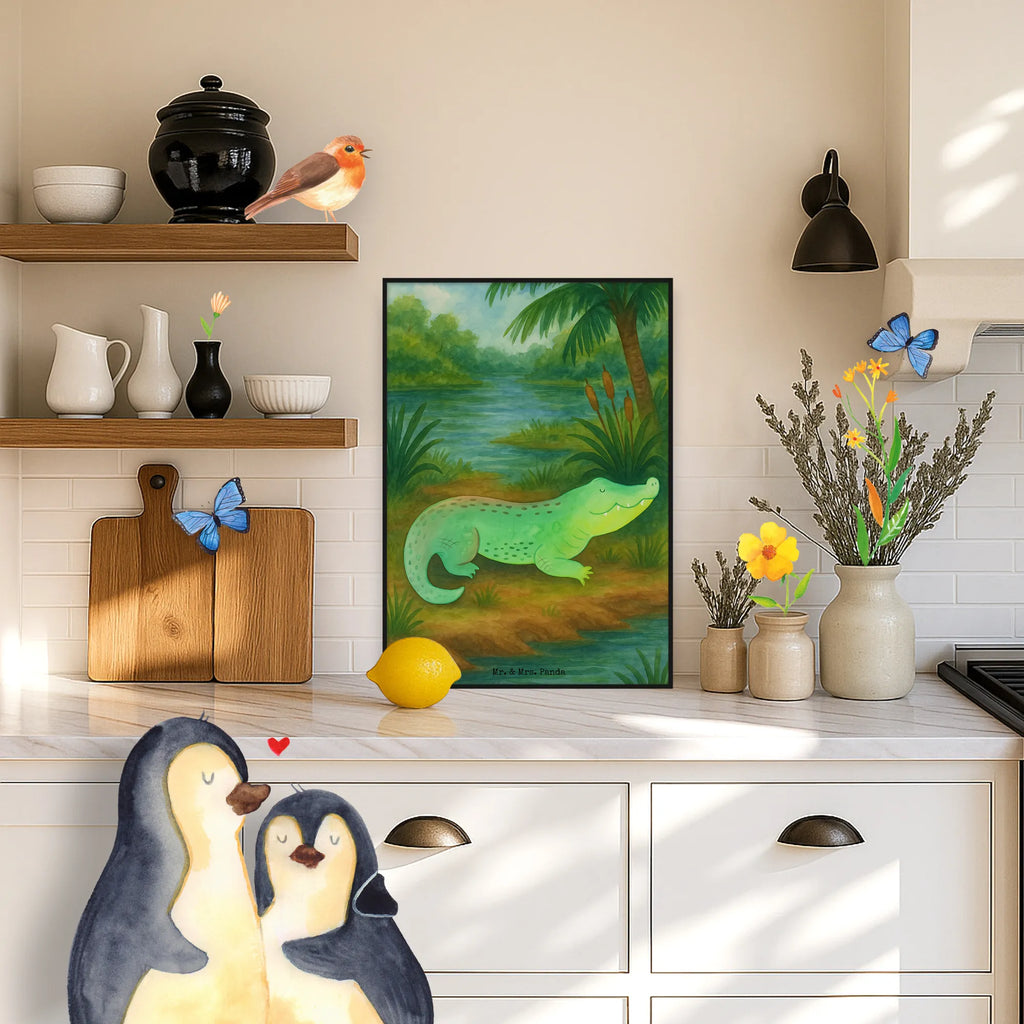 Poster Crocodile Design seafood posters, seafood decoration, seafood fans, deep sea, underwater world, underwater animals, water world, gifts for seafood lovers, shrimp, crocodile, manatee, platypus, lobster, sea urchin, narwhal, gift ideas, whale, reef, corals, vacation, shells, ocean, aquatic animals, Seafood, best friend, to be spontaneous, girlfriend, favorite person, adventurousness, to be crazy, crocodiles