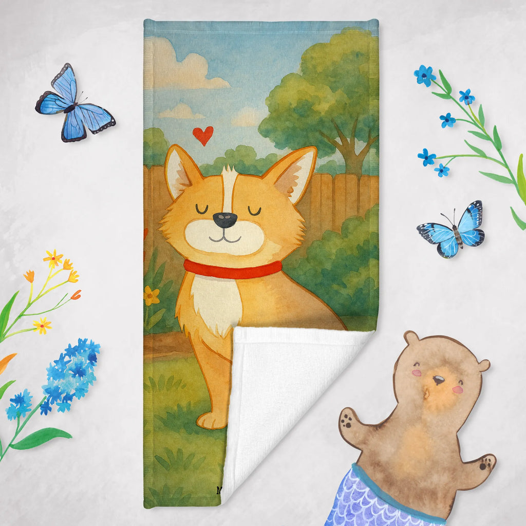 Badehandtuch Hund Glück Design Gästehandtuch, Duschhandtuch, Frottier, Duschtuch, Badehandtuch, Strandtuch, Kinder Handtuch, Badetuch Kinder, Reisehandtuch, Saunatuch, Sport Handtuch, Badetuch, Sprüche, Hund, Hunderasse, Hundebesitzer, Hundemotiv, Haustier, Tierliebhaber, Corgie, Hundeliebe, Hundemama, Spruch, Liebe