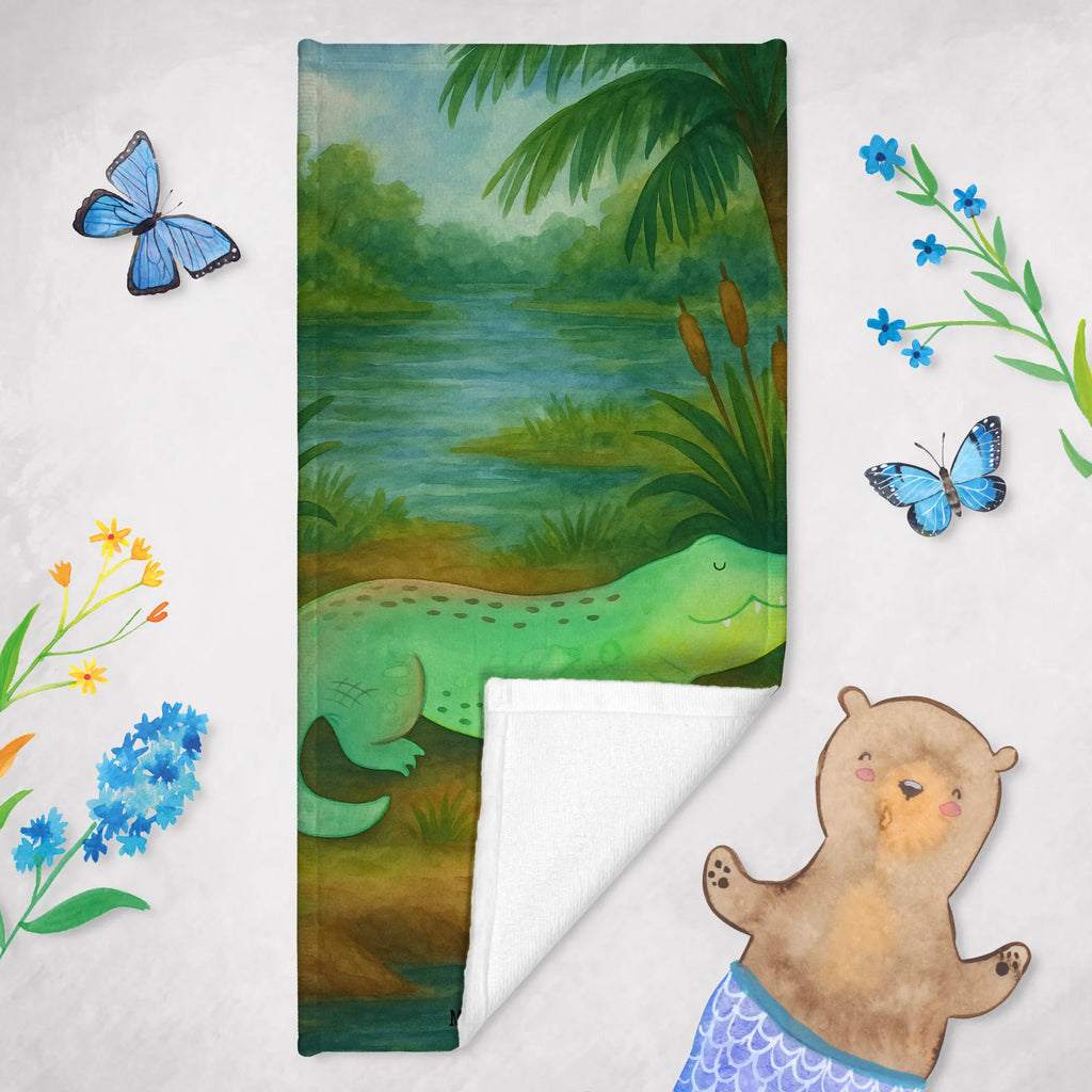 70 x 140 ręcznik Krokodyl Design Zwierzeta morskie, Morze, Wakacje