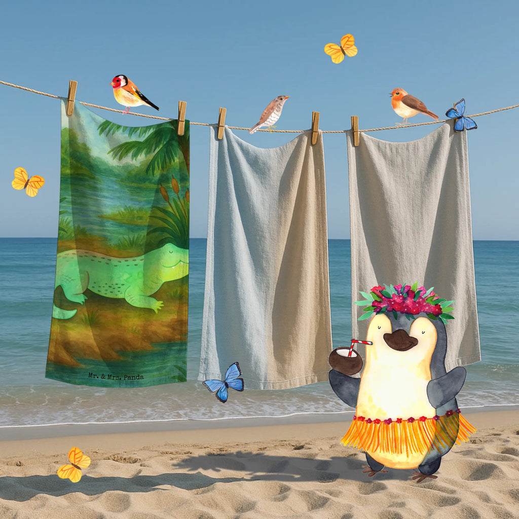 70 x 140 ręcznik Krokodyl Design Zwierzeta morskie, Morze, Wakacje