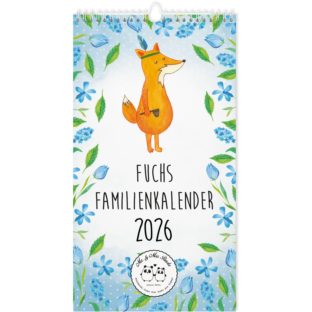 Family calendar 2026 Fuchs Collection animal lover, foxes, forest wildlife, clever as a fox
