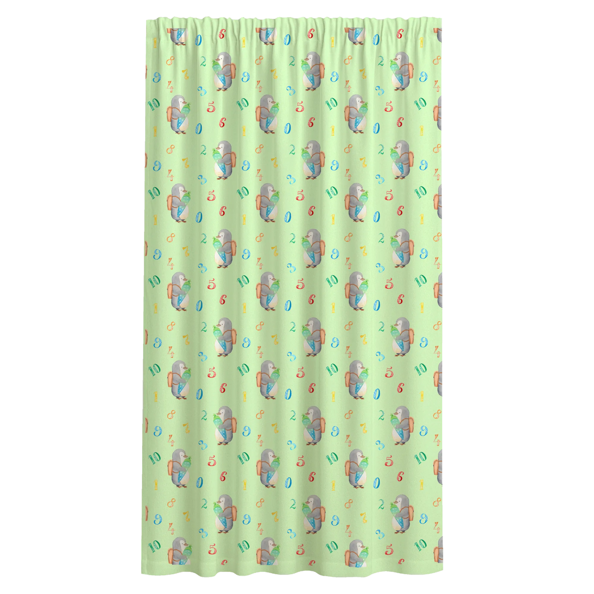 Vorhang Pinguin Schultüte Muster Vorhang Schal, Gardinenschal, Baumwollvorhang, Seitenschal, Schiebevorhang, Vorhang, Stoffvorhang, Flächenvorhang, Gardine, Pinguin, 1. Klasse, Erster Schultag, Schulanfänger, Einschulung, Schulranzen, Geschenk Zur Einschulung