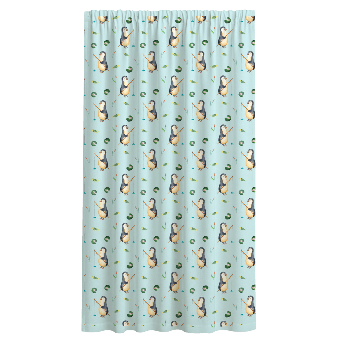 Vorhang Pinguin Angler Muster Stoffvorhang, Schiebevorhang, Gardine, Vorhang Schal, Gardinenschal, Flächenvorhang, Baumwollvorhang, Vorhang, Seitenschal, Pinguin, Pinguine, Hobby, Angler, Geschenkidee, Plan, Tagesplan, Urlaub, Geschenk, Planer, Tagträume, Neustart, Freundinnen, Angeln, Wochenende, Motivation