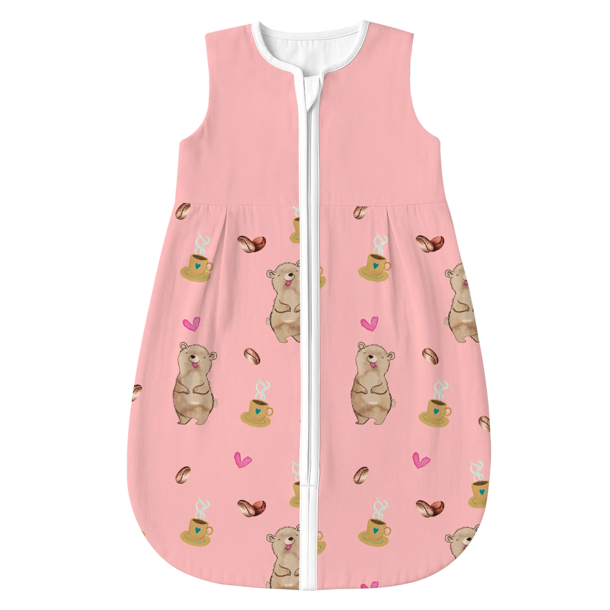 Schlafsack Baby Bär Kaffee Muster Babyschlafsack, Schlafsack Baby, Teddy, Bär, Teddybär, Guten Morgen, Kaffee, Welt Retten, Welt Erobern, Coffee, Motivation, Bären, Morgenroutine