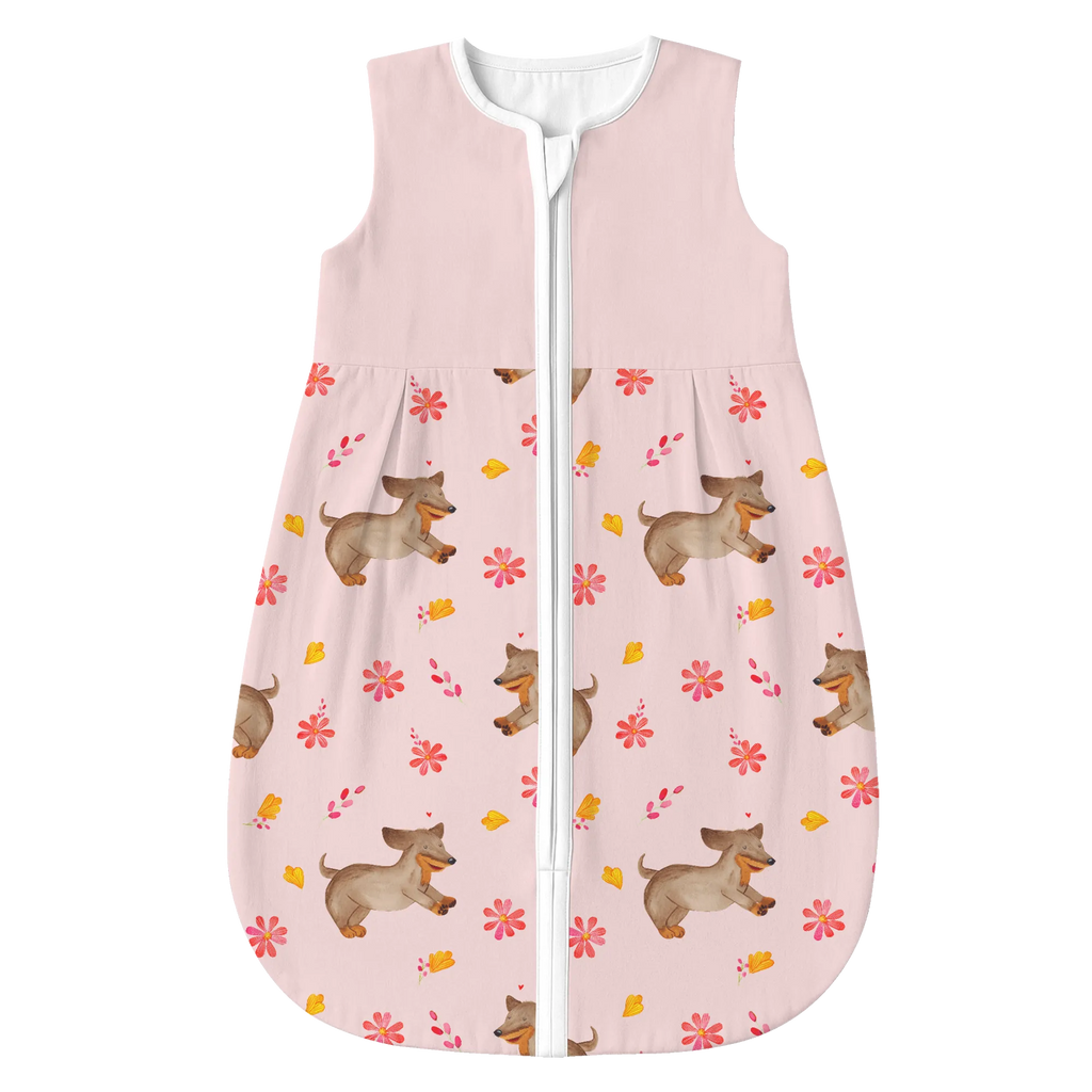 Schlafsack Baby Hund Dackel Muster, Herz, Braun, Dachshund, Süß