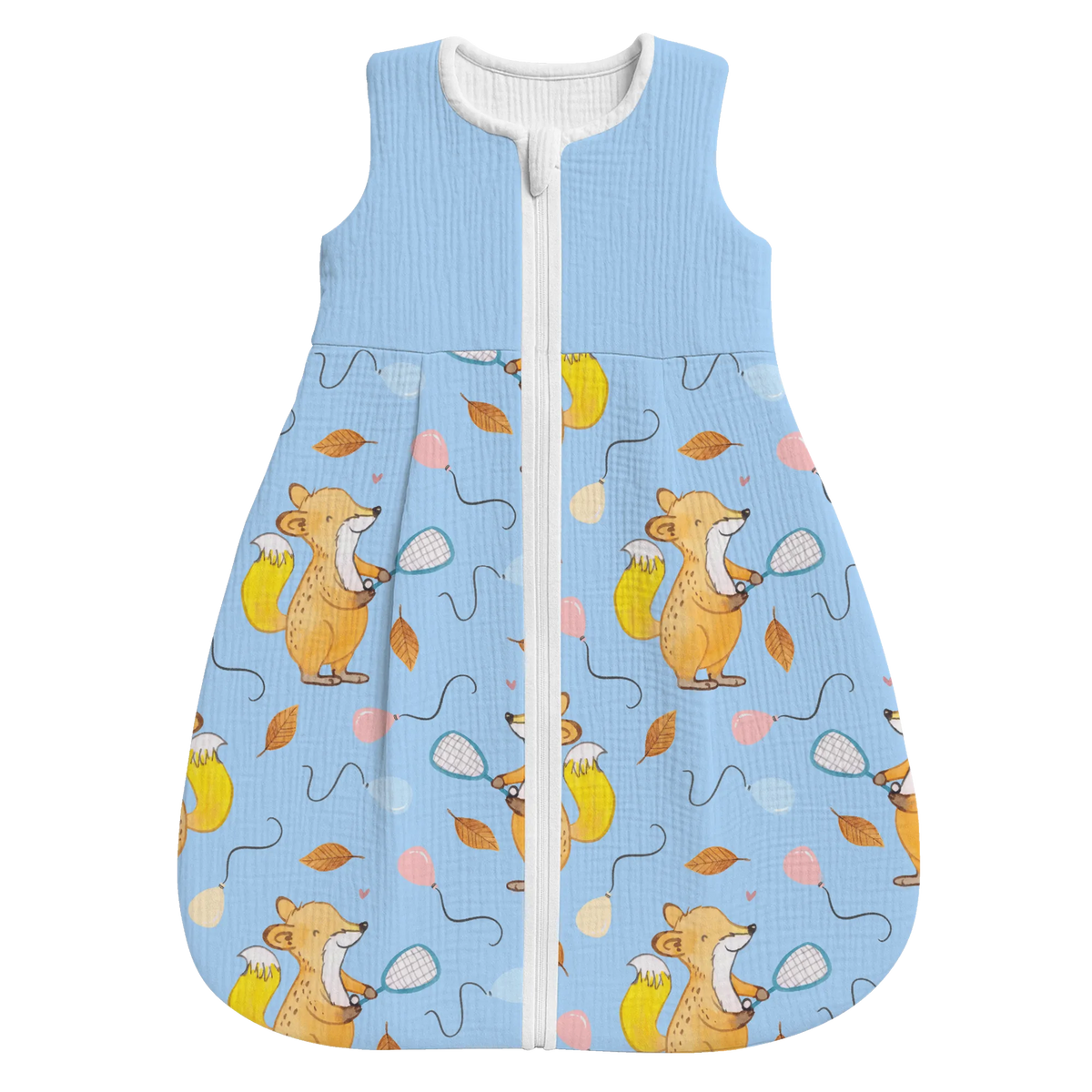 Schlafsack Baby Fuchs Squash spielen Muster Babyschlafsack, Schlafsack Baby, Geschenk, Sport, Sportart, Hobby, Schenken, Danke, Dankeschön, Auszeichnung, Gewinn, Sportler, Squashhalle, Ballsport, Squash spielen