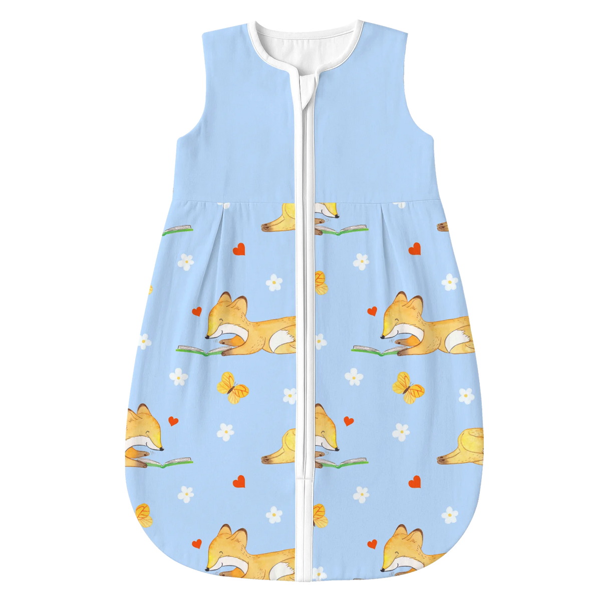 Schlafsack Baby Fuchs Lesen Muster Babyschlafsack, Schlafsack Baby, Geschenk, Sport, Sportart, Hobby, Schenken, Danke, Dankeschön, Auszeichnung, Gewinn, Sportler, Bücherwurm, lesen, Bücher lesen